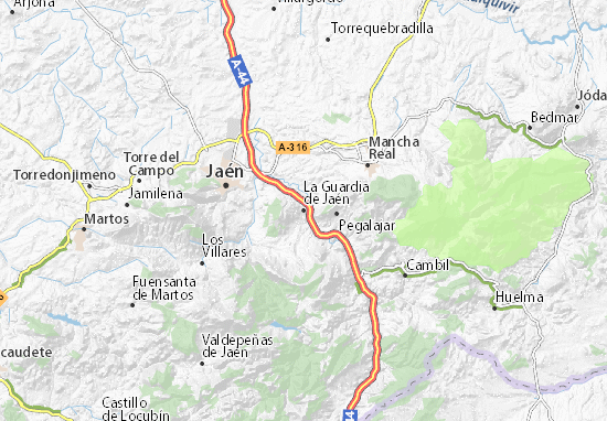 Kaart Plattegrond La Guardia de Jaén