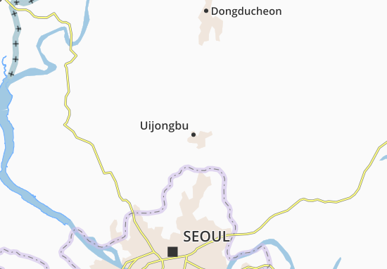 Kaart Plattegrond Uijongbu