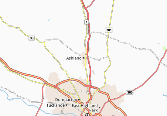 Mapa Ashland