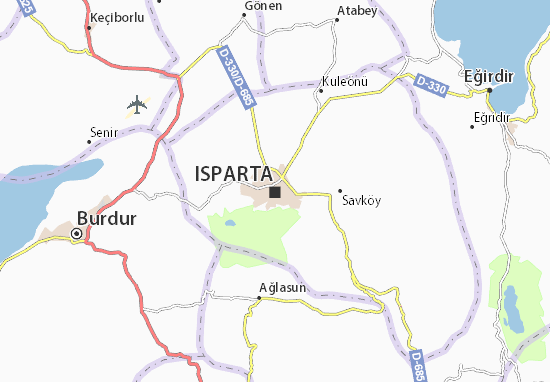 Kaart Plattegrond Isparta