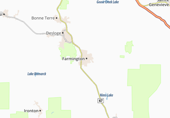 Kaart Plattegrond Farmington
