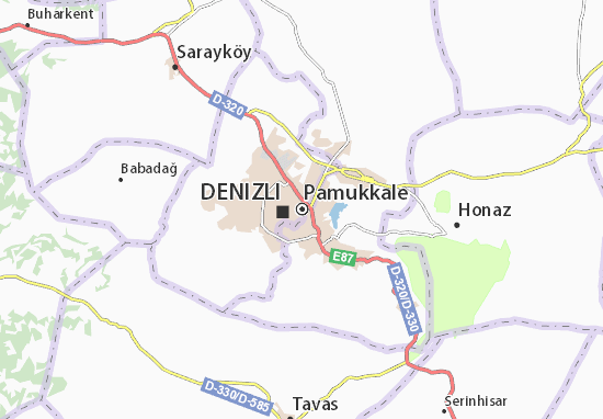 Karte Stadtplan Pamukkale