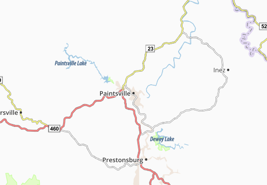 Karte Stadtplan Paintsville