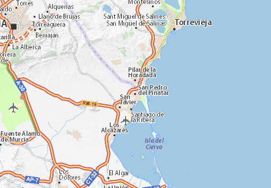 Karte Stadtplan San Pedro del Pinatar
