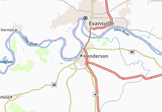 Kaart Plattegrond Henderson