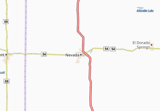 Karte Stadtplan Nevada