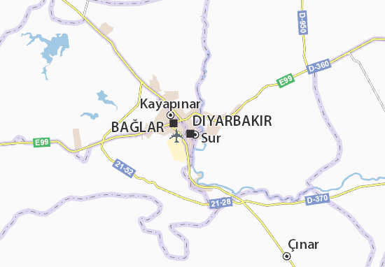 Karte Stadtplan Diyarbakır