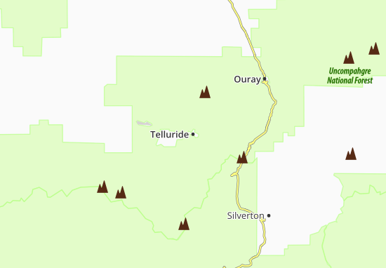 Mapa Telluride