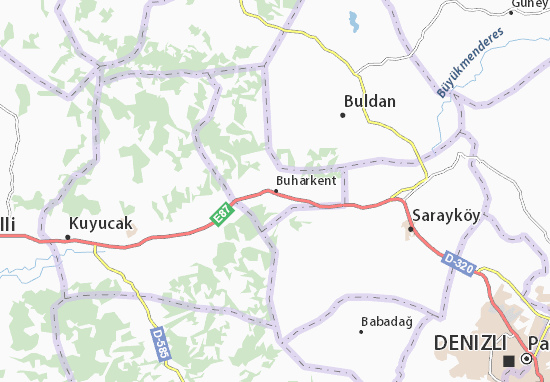 Mapa Buharkent