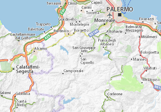 Karte Stadtplan San Cipirello