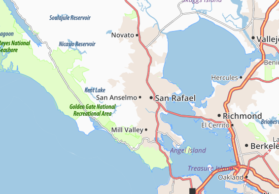 Kaart Plattegrond San Anselmo