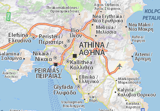 Karte Stadtplan Zográfos