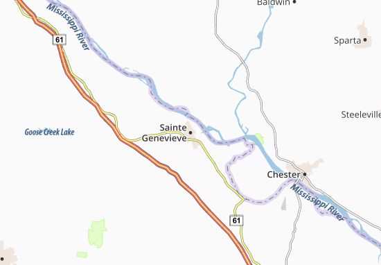 Kaart Plattegrond Sainte Genevieve