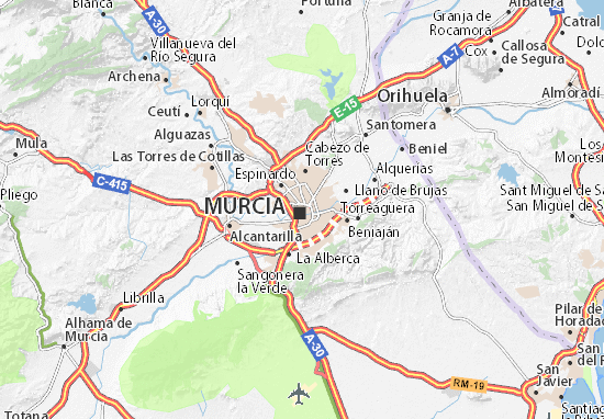 Kaart Plattegrond Murcia