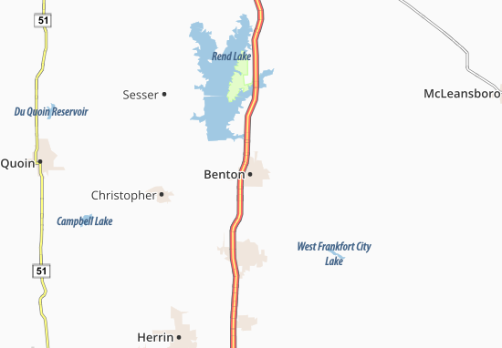 Mapa Benton