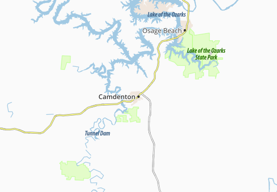 Kaart Plattegrond Camdenton