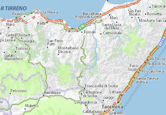 Mappa Novara di Sicilia - Cartina Novara di Sicilia ViaMichelin