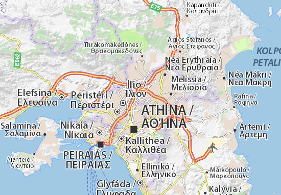 Karte Stadtplan Néa Ionía