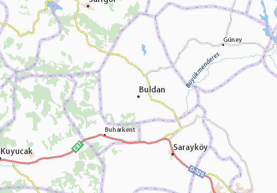 Karte Stadtplan Buldan