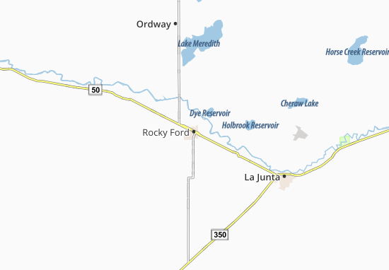 Kaart Plattegrond Rocky Ford