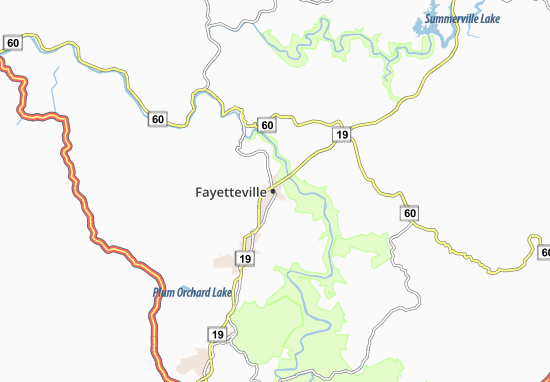 Kaart Plattegrond Fayetteville