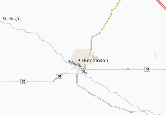 Karte Stadtplan Hutchinson