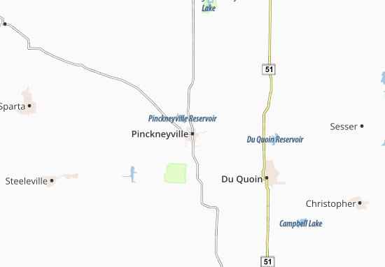 Karte Stadtplan Pinckneyville