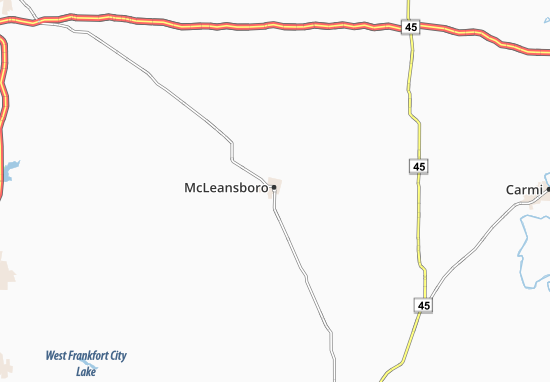 Karte Stadtplan McLeansboro