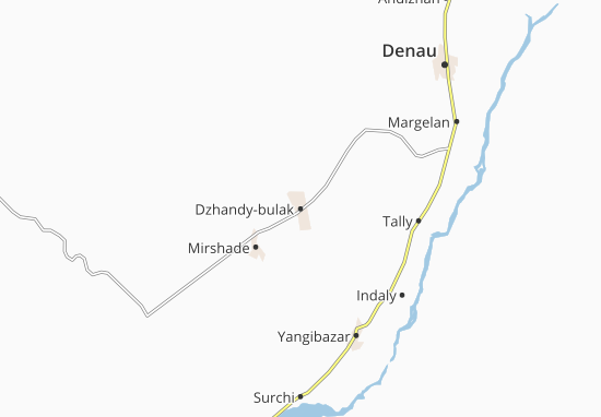 Karte Stadtplan Dzhandy-bulak