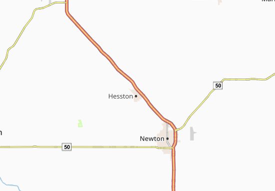 Karte Stadtplan Hesston