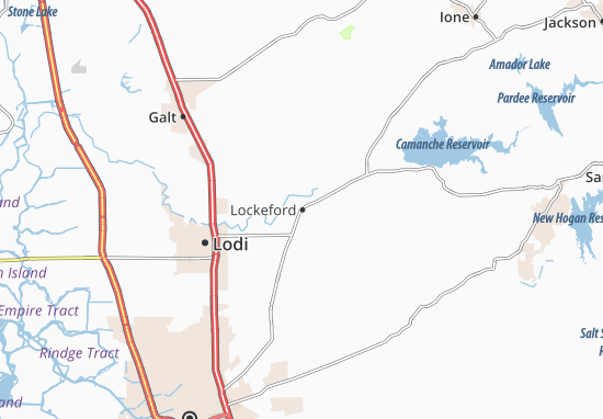 Kaart Plattegrond Lockeford