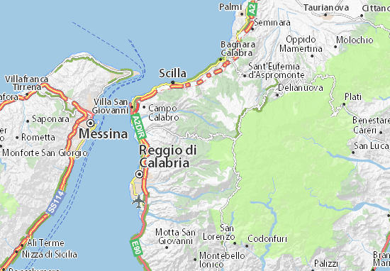 Karte Stadtplan Sant&#x27;Alessio in Aspromonte