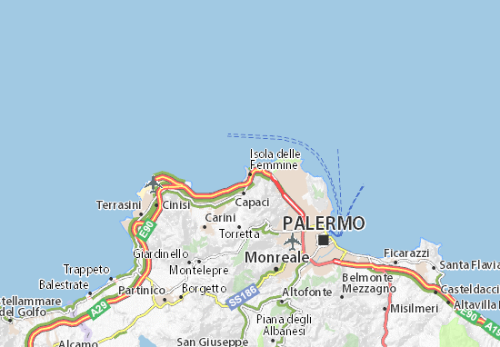Kaart Plattegrond Isola delle Femmine