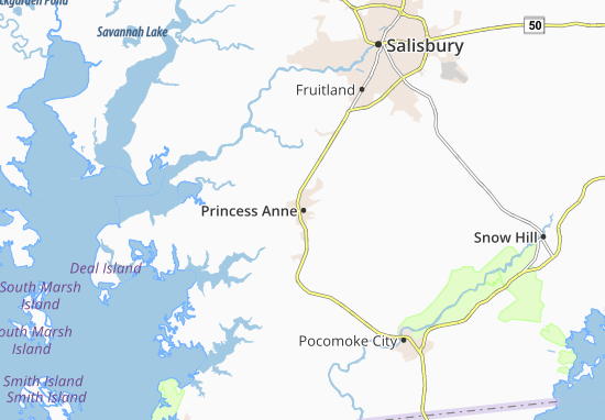 Mapa Princess Anne