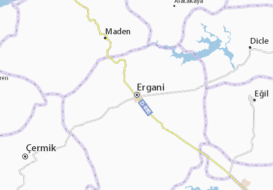 Karte Stadtplan Ergani