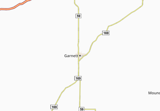Karte Stadtplan Garnett