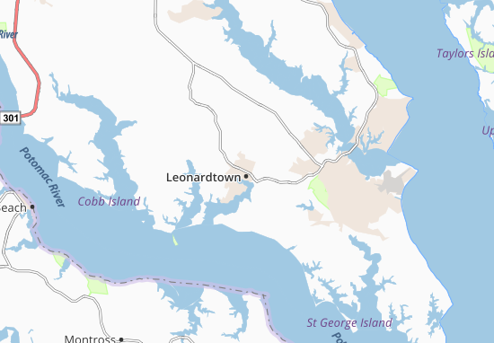 Karte Stadtplan Leonardtown