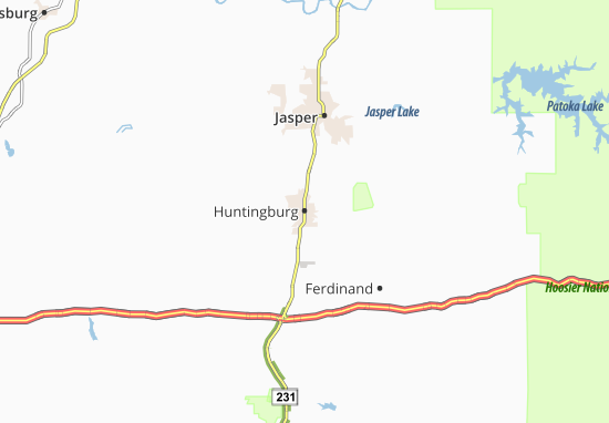 Kaart Plattegrond Huntingburg