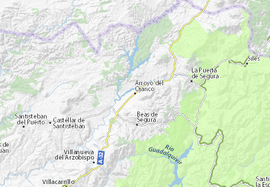 Kaart Plattegrond Arroyo del Ojanco