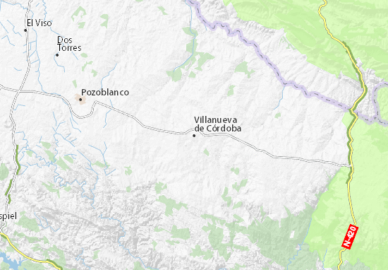Kaart Plattegrond Villanueva de Córdoba