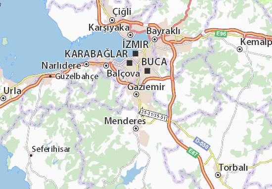 Karte Stadtplan Gaziemir