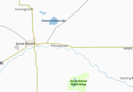 Kaart Plattegrond Ellinwood