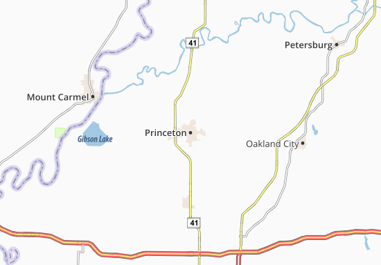 Kaart Plattegrond Princeton