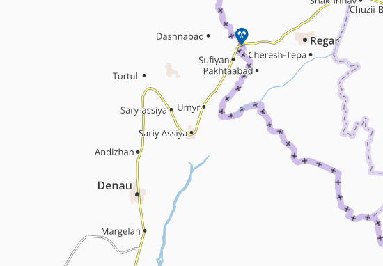 Karte Stadtplan Sariy Assiya