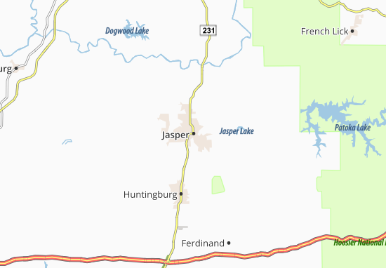 Karte Stadtplan Jasper