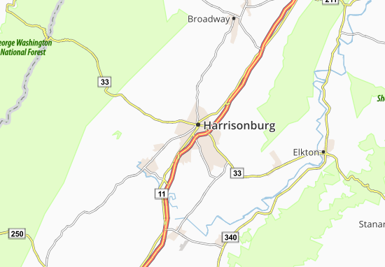 Mapa Harrisonburg