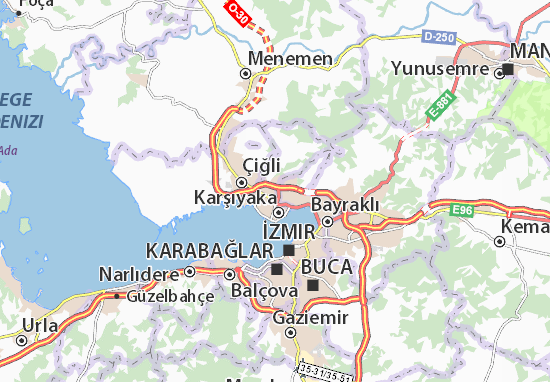 Karte Stadtplan Örnekköy
