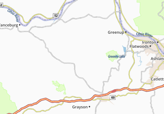 Mapa Tygarts Valley