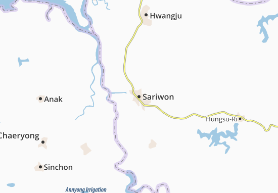 Kaart Plattegrond Sariwon