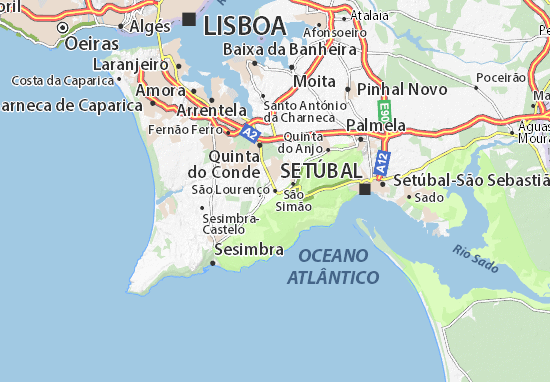 Vila Nogueira de Azeitão Map